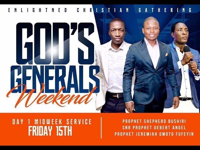 ARRIVAL OF MAJOR 1 AND PROPHET UEBERT ANGEL | GOD'S GENERALS WEEKEND DAY 1 class=