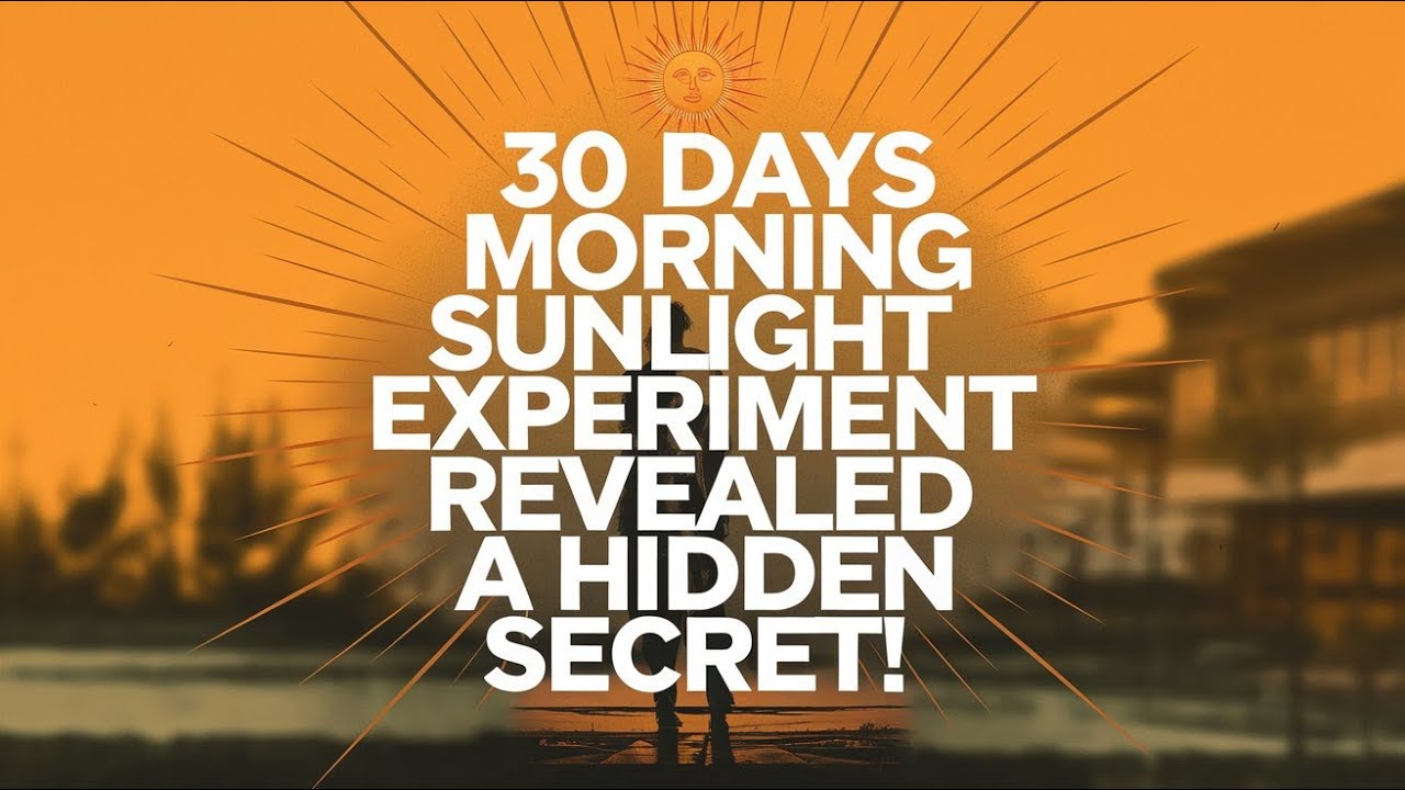 30-Day Morning Sunlight Experiment REVEALED a Hidden Secret! - YouTube