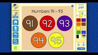 ABC Mouse - Learning Path - Basics - Number 91-100 - Stars , Painting , Coloring, Counting