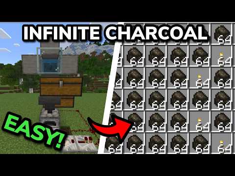 NEVER RUN OUT OF FUEL OR TORCHES AGAIN! (Charcoal farm for Minecraft Bedrock and Java 26.1+)