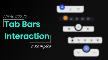 HTML CSS Javascript Tab Bar Examples | Tab Bar Animation Interaction