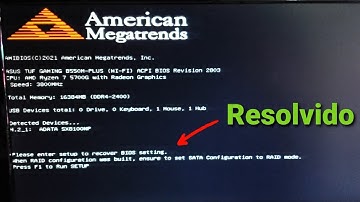 Please enter setup to recover bios setting - o que é e como resolver