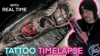 HOW I TATTOO | BLACK & GREY | TIMELAPSE WITH REAL TIME | TICTATTS