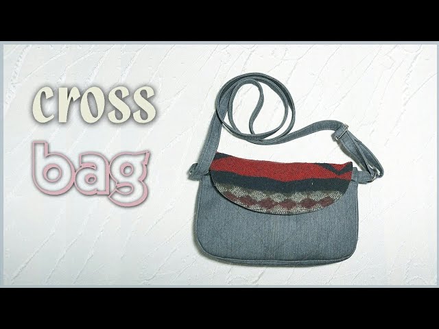 DIY Jeans Cross Bag / Hướng dẫn may túi đeo chéo bằng vải / How to sew a Fabric Cross-Bag