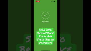 Sign into the Brightspace Pulse App, Stony Brook University screenshot 1