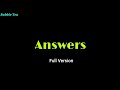 &quot;Answers&quot; mol-74 [Lyrics] -Boruto: Naruto Next Generations Ending 15-