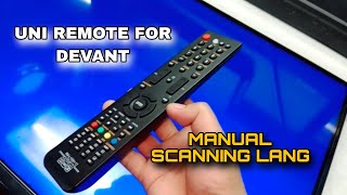 UNIVERSAL REMOTE FOR DEVANT LED TV EASY SET-UP MANUAL SCANNING