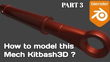 How to model this mechanical kitbash3d in Blender Part 3 | hard surface modeling in Blender