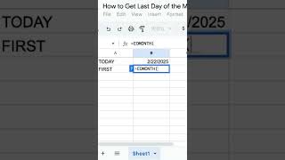 How to Get Last Day of the Month in Google Sheets Quickly
