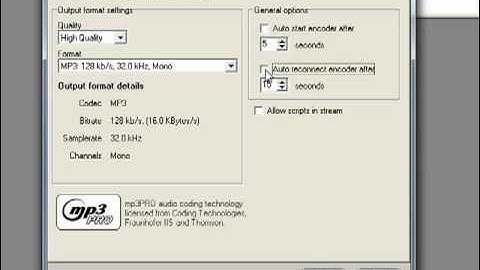Sam Broadcaster 3 Encoder Setup