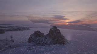 Lake Baikal Ice with drone in 4K