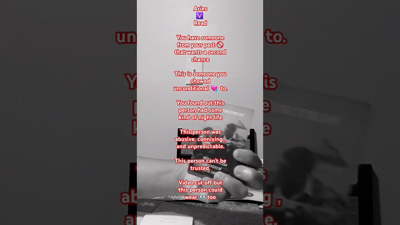 Aries ♈  - The person you have 🚫 