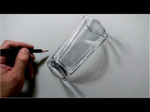 色鉛筆でグラスを描いてみた リアルな絵 Youtube