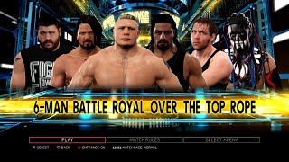 WWE 2K17 - BrockLesnar,RomanReigns,AJStyles,DeanAmbrose,KevinOwens,FinnBálor - Battle Royal KO Match screenshot 3