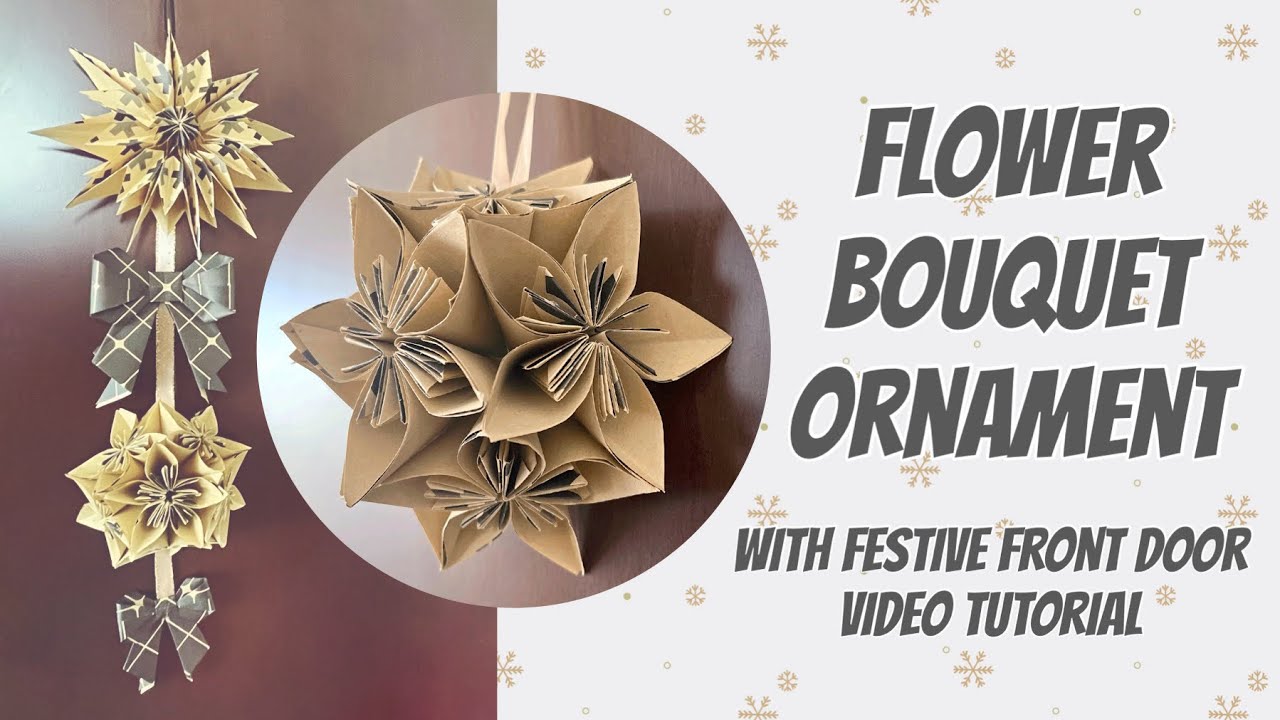  Christmas Themed Origami Paper Flower Bouquet : Home & Kitchen