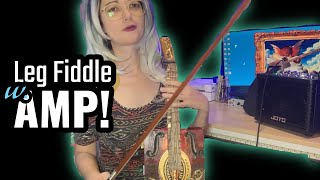 Cigar Box Leg Fiddle + Joyo Amp Reverb &amp; Loop Demo