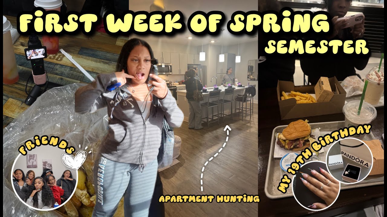 Первая неделя весеннего семестра☆ | 19-летие, поиски квартиры, маникюр и многое другое!| Джордин ...