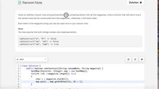 Ransom Note [LeetCode 383] | Hash Table | Approach and Intuition