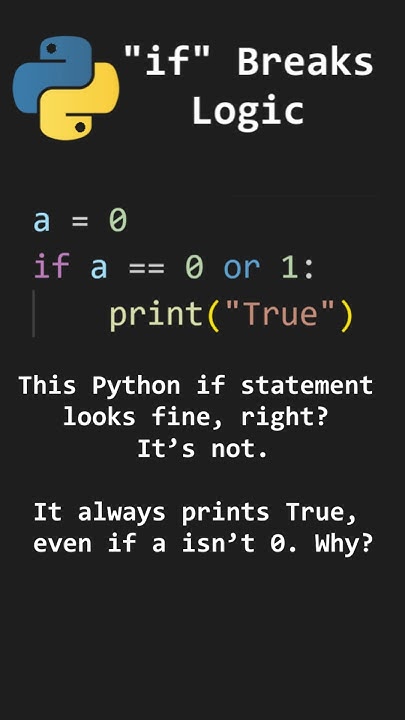 Why This Python if Statement Breaks Logic 👀💥 #shorts #python # ...