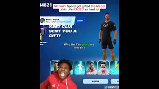 Speed Got GIFTED The Messi Skin On Fortnite 😂 #shorts