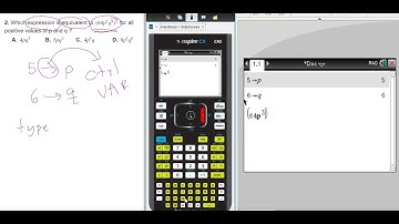 Simplifying Expressions using Laws of expoenents using  Stroing Values in TI-Nspire Calculator