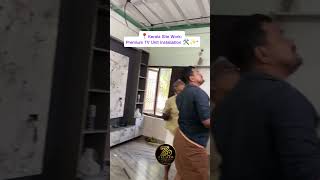 Modern TV Unit Design Installation With Advance Laminates | Zeluxo Interior India 🛠️#shorts