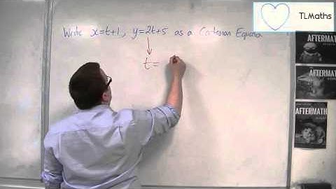 OCR MEI Core 4 2.05 Write x = t + 1 and y = 2t + 5 as a Cartesian Equation