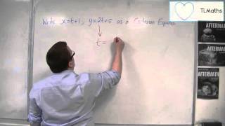 OCR MEI Core 4 2.05 Write x = t + 1 and y = 2t + 5 as a Cartesian Equation