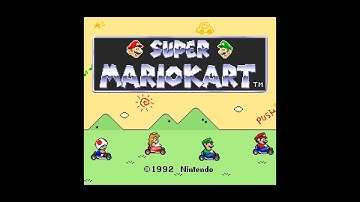 Super Mario Kart (SNES 60Hz / US) - Intro / Attract Mode
