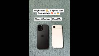 🔥 iPhone 16 Pro Max vs iPhone Air – Brightness &amp; Speed Test! SHOCKING Winner! 😱 #shorts #viral #fyp
