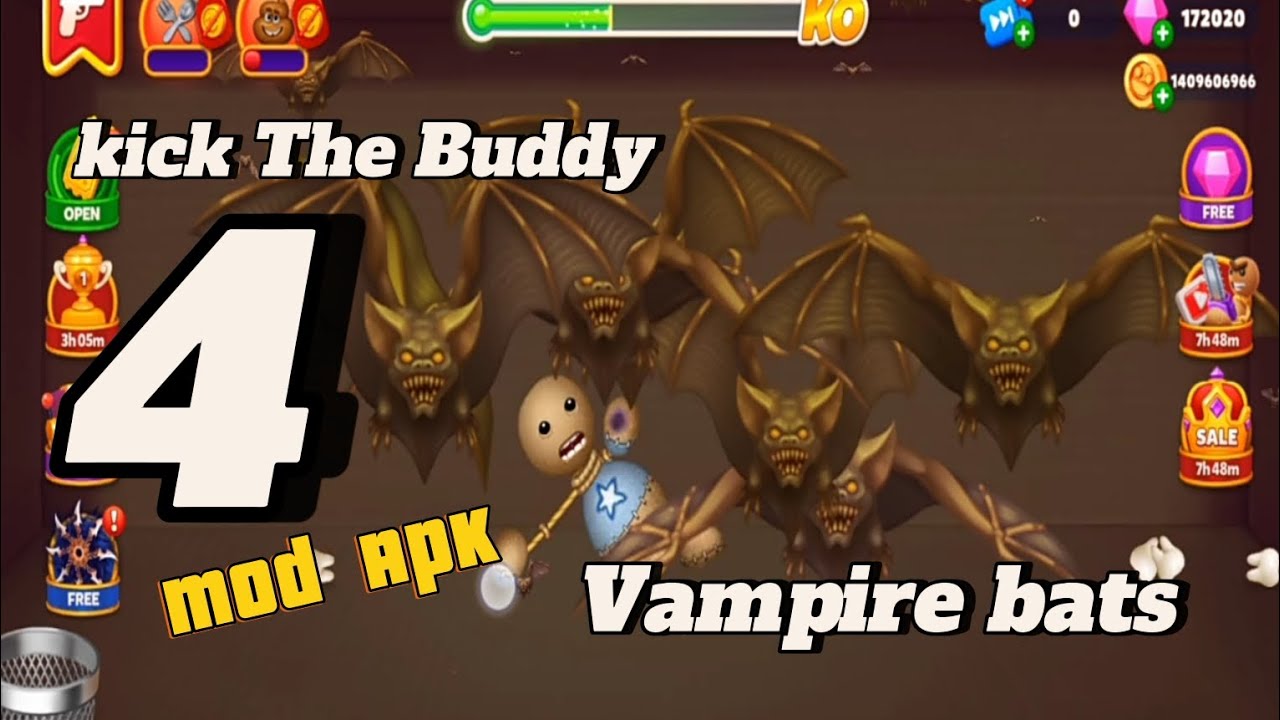 Kick The Buddy vs Vampire Bats Part 4 Kick the