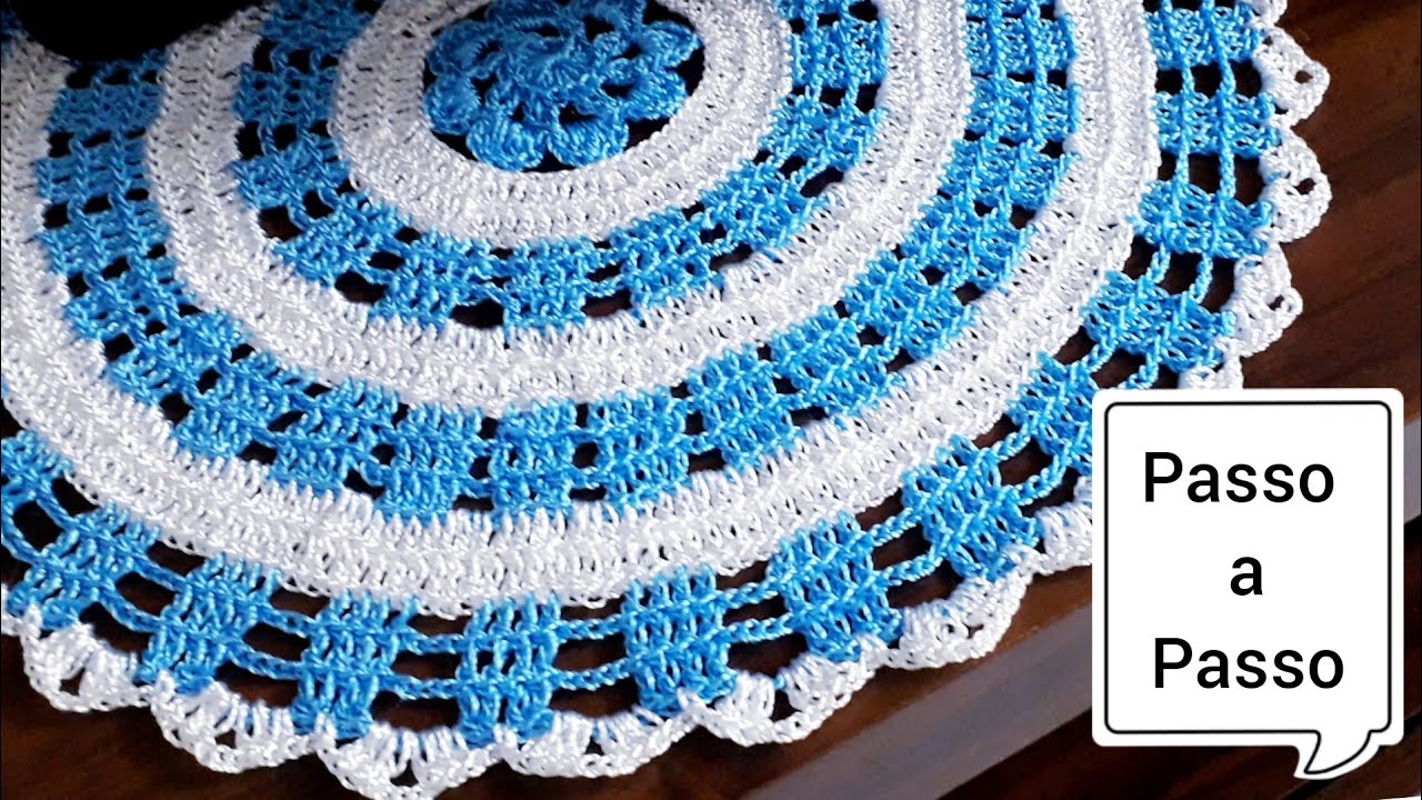 Passo a Passo - Centro de Mesa de Crochê - Toalhinha de Crochê - Modelo Delicado
