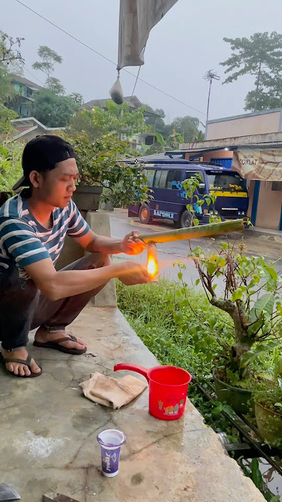 Meriam bambu mini di bulan ramadhan yang udah mulai langka #lodong #viral #nostalgia #shorts