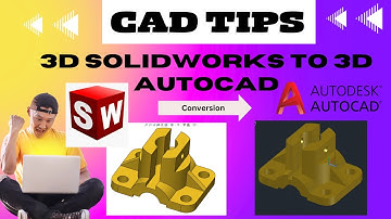 How to convert 3D Solidworks to 3D Autocad file easily || Solidworks to AutoCAD