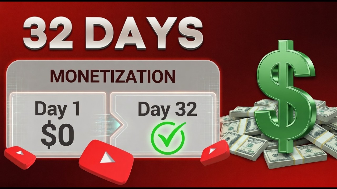 How I Got Monetized In 32 Days As A Complete Beginner - YouTube