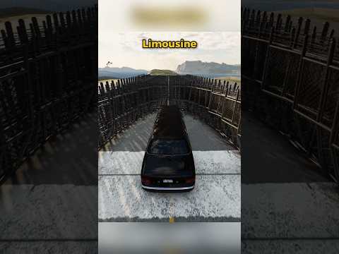 Vehicles VS 60 Steel Gates! 🚧🚗💨 #beamngdrive #car #speed #crash