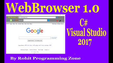 WebBrowser in C# Visual studio By Rohit Programming Zone