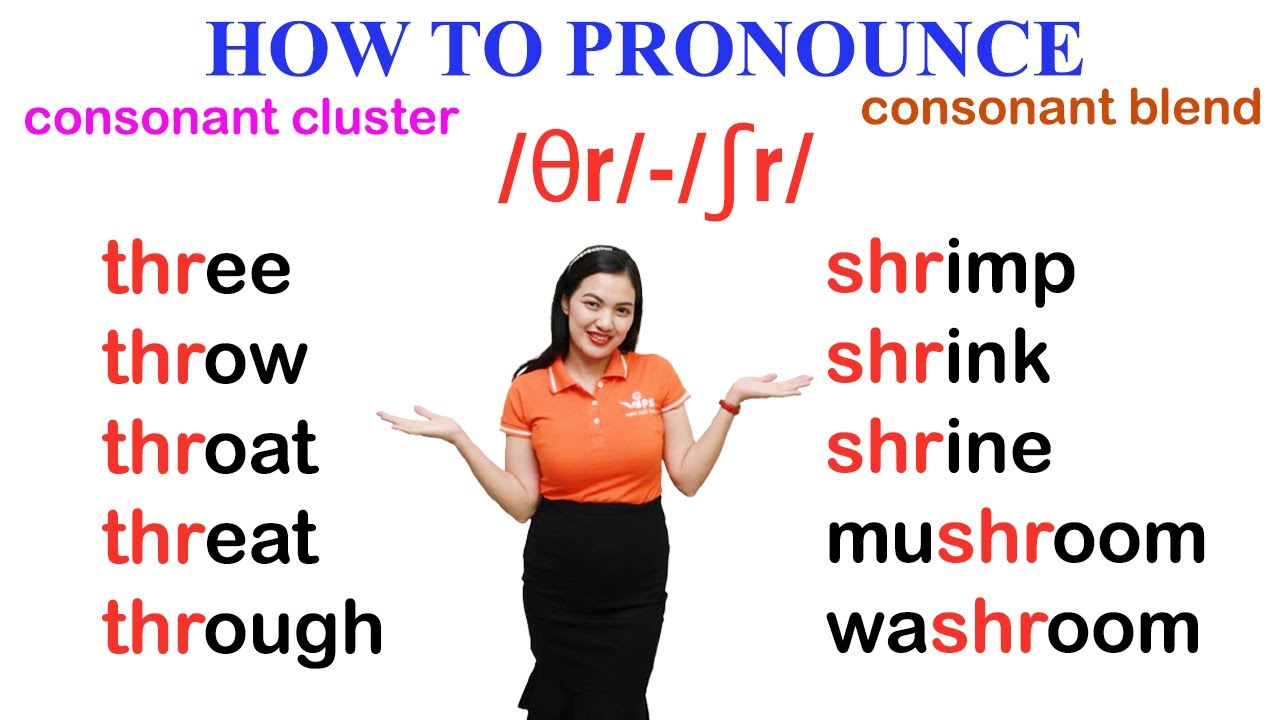 Как произносить звуки θr и ʃr в английском языке | сочетание согласных | кластер согласных | IPA