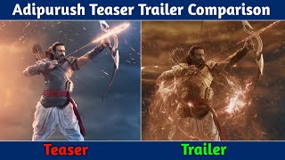 Adipurush Movie Teaser Trailer Comparison Video | Adipurush Trailer | Prabhas | Adipurush Prabhas