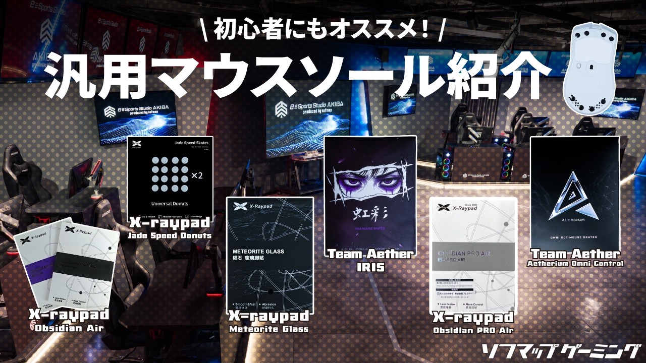 X-raypad(エックスレイパッド) Obsidian Air PTFE Universal Dot Mouse