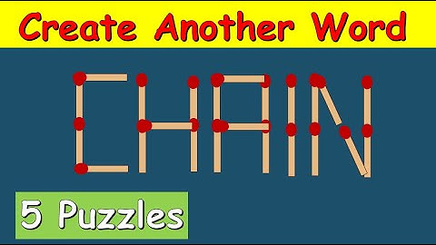 Matchstick Word Puzzle #3 | Can you create another word by changing one or two matchsticks?
