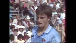 Henri Leconte vs Bjorn Borg 1/8 Monte Carlo 1983 2ème set 