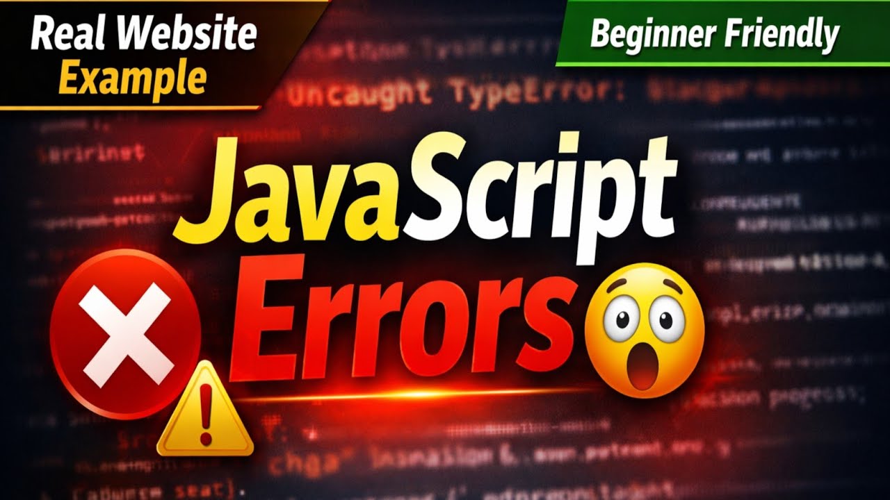 JavaScript Errors Explained with Real Website Examples | Beginner ...