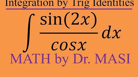 Integral of sin(2x)/cosx, How to Integrate, Indefinite Integral, Integration, Calculus