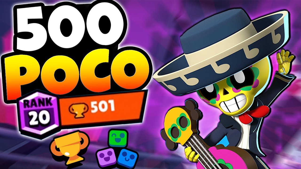 Yes Best Brawler Poco 500 Trophy Push Brawl Stars High Level Poco Gameplay Youtube