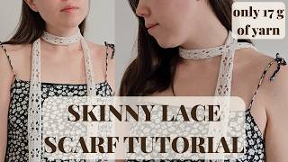 How to Knit a Skinny Lace Scarf | Quick Summer Scrap Yarn Project