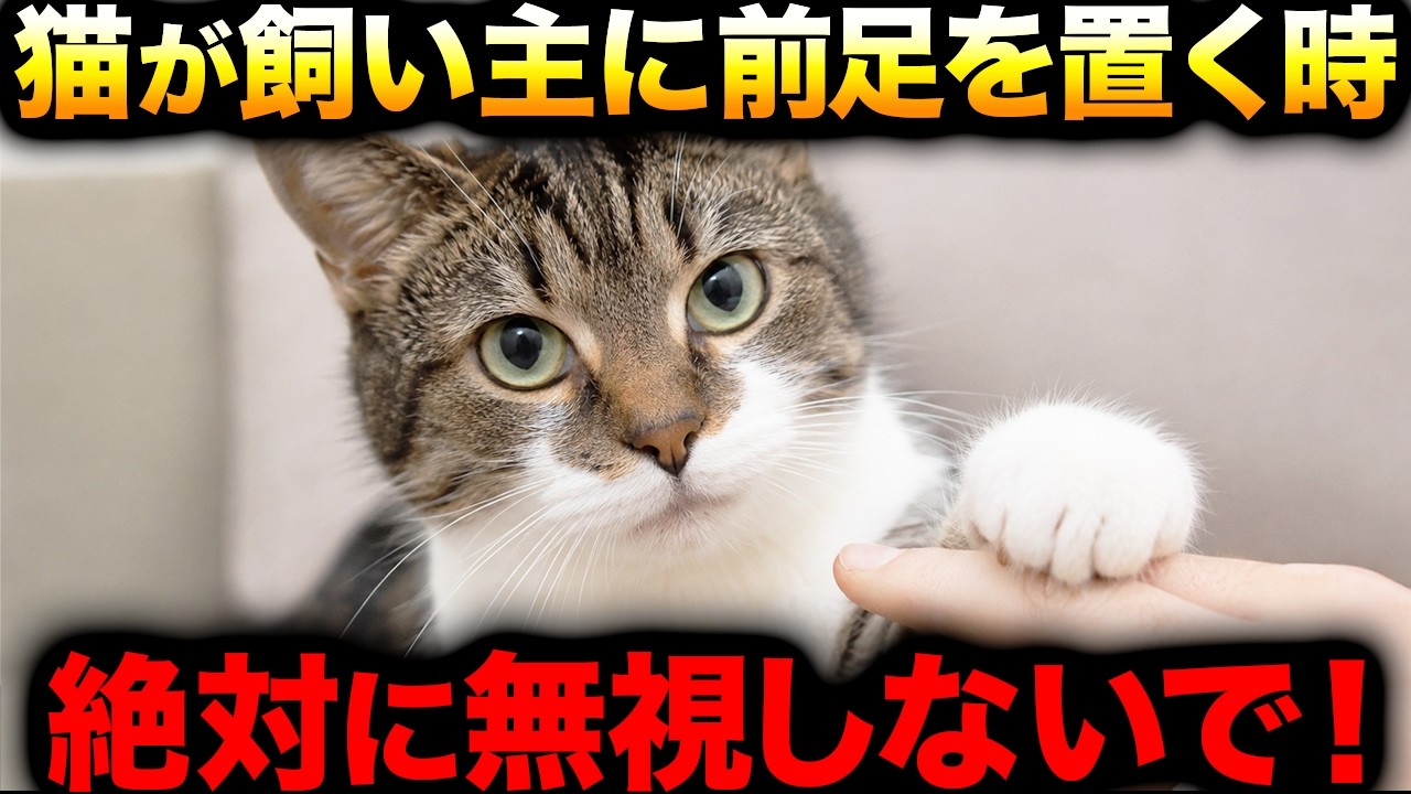 【9割が知らない】猫が飼い主に前足を乗せる理由。人間語で言うとやばかった
