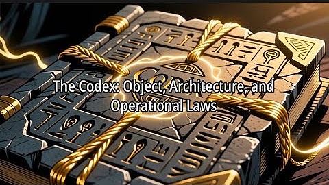 The Codex: Object, Architecture, & Operational Laws