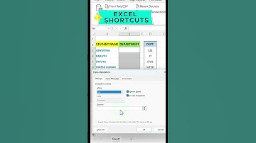 HOW TO ADD DROP DOWN LIST,#exceltricks,#excelshortcuts ,#shorts