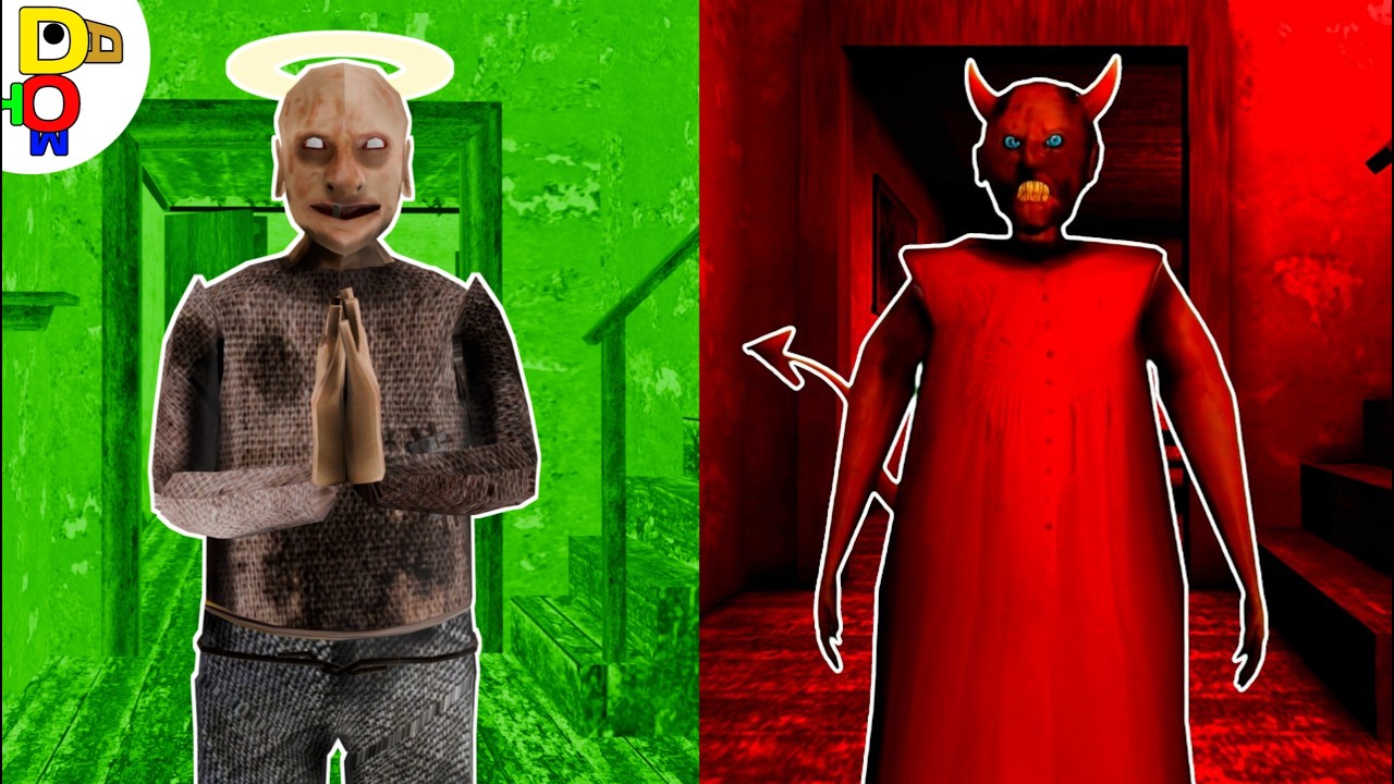 تحدي جراني الشريره و الجد الطيب جراني انيميشن مرعب مضحك granny funny horror animation